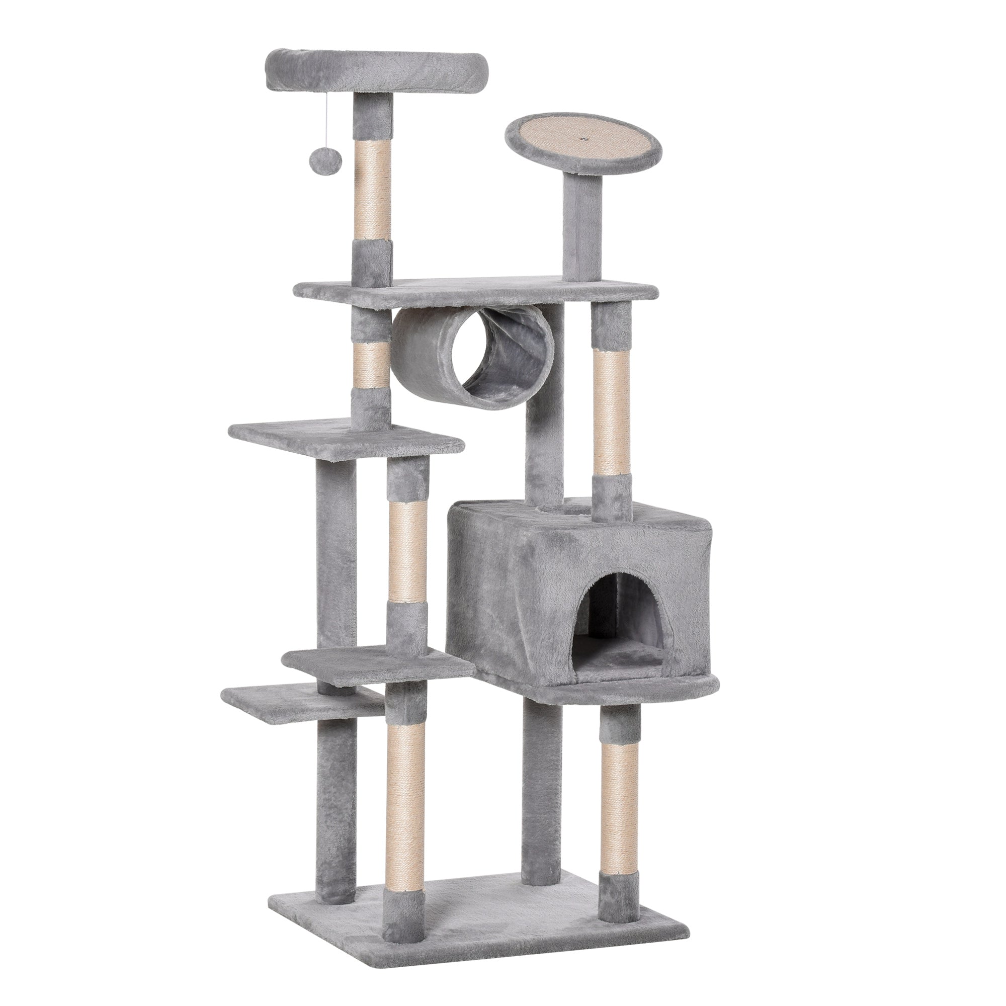 Cat Tree for cats with Scratch Pole 4.5kg Grey - Borge' Group Limited