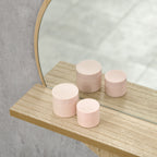 Kleankin Rotondic bath mirror in chipboard and glass with storage shelf and 2 rear hooks, Ã˜45x10 cm - Borgè