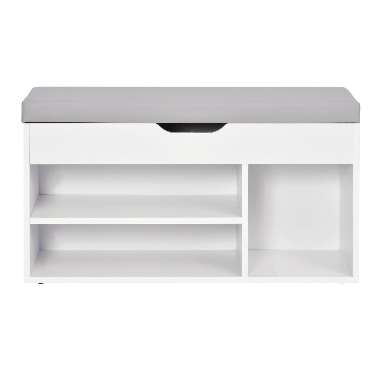 Mobile Shoe Safe Retailed With Back Padded Container and Open rooms 80x30x43cm, White - Borgè