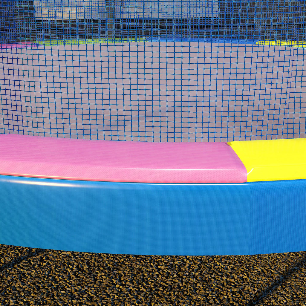 SportNow Elastic carpet coverage Ã˜366x30 cm folding and portable, plastic, pe and foam, multicolor - Borgè