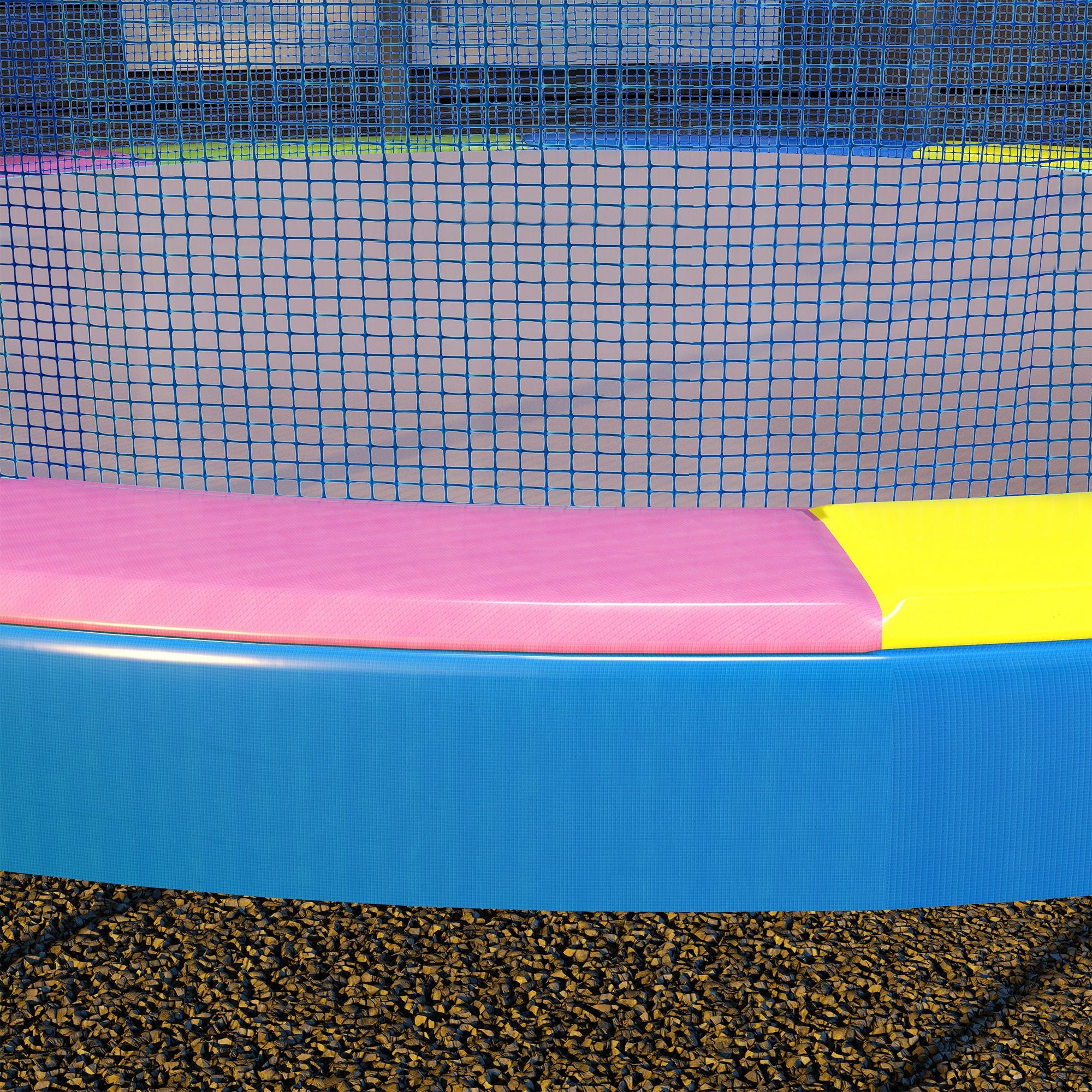 SportNow Elastic carpet coverage Ã˜366x30 cm folding and portable, plastic, pe and foam, multicolor - Borgè