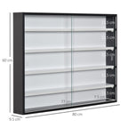 Display Wall Unit with adjustable shelves - Black White - Borgè