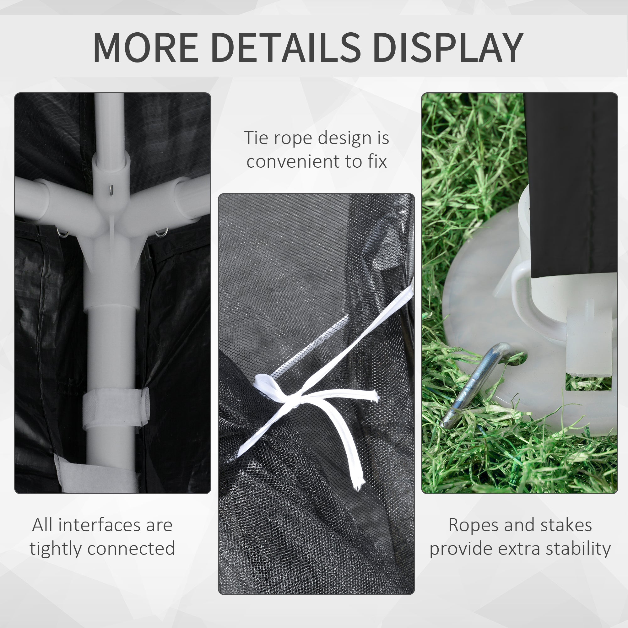 Outsunny Gazebo 4x3 m folding with mosquito net and 2 inputs, in metal and pe, dark gray - Borgè