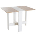 extendable dining table, wooden folding table 103 × 76 × 73.5cm white oak - Borgè