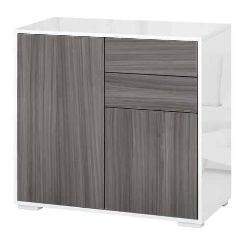 Multiuse cabinet 2 drawers and 2 lockers, pressure opening - Borgè