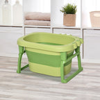 Folding bath tray for babies and children of 0-6 years, in non-slip plastic, green, 75.3x55.4x43cm - Borgè