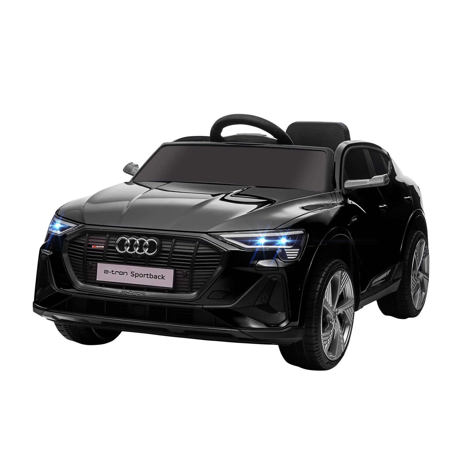 AUDI - Children's Electric Machine with Remote Control, 12V, Speed 3-8km/h, Lights and Music, Age 3-5 Years, Black - Borgè