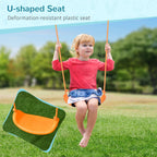 Outsunny swing for children 3-8 years as a garden in steel and pe with seat and pickets, 163x145x181 cm - Borgè