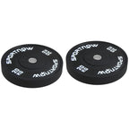 SportNow set of 2 20kg gym discs for barbell and dumbbells with Ã˜5cm, black attack - Borgè