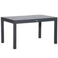 Extendable Garden Table for 8-10 People, Aluminum, 135-270x90x75cm, Grey - Borge' Group Limited
