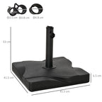 20kg Plastic Umbrella Base for 32-38-48mm Poles, 41.5x41.5x35cm - Borge' Group Limited