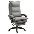 Padded office chair with 6 massage points, adjustable height and wheels, 70x62x120-130 cm, Grey - Borgè