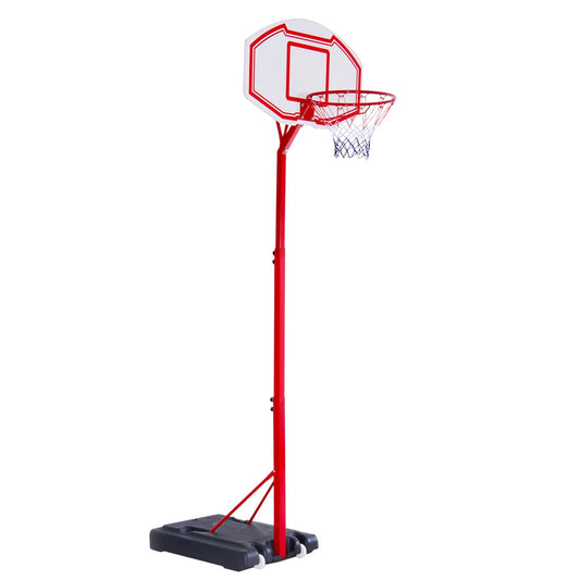 Canestro Self-supporting basketball with adjustable height 210-260cm and wheels, red