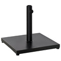 18kg Square Umbrella Base for Ø3/3.5/3.8cm Poles, 45x45x39cm, Black - Borge' Group Limited