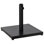 18kg Square Umbrella Base for Ø3/3.5/3.8cm Poles, 45x45x39cm, Black - Borge' Group Limited