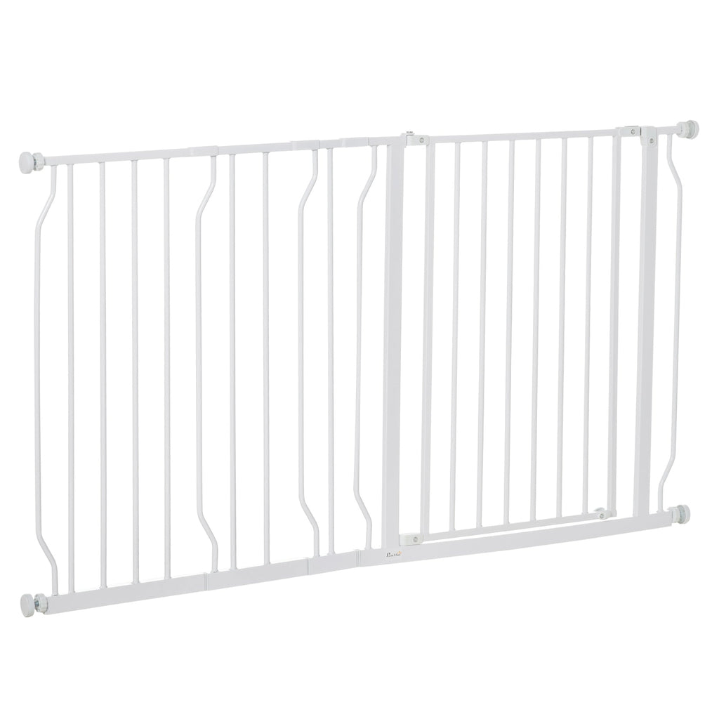 PAWHUT Safety gate for extendable dogs from 75-145cm, in steel and ABS - Borgè