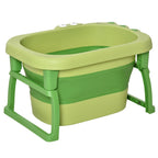 Folding bath tray for babies and children of 0-6 years, in non-slip plastic, green, 75.3x55.4x43cm - Borgè