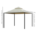 CAMI | 3x3m Beige Garden Gazebo - Borge' Group Limited