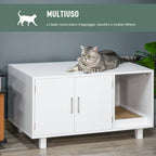 Wooden Cat Bedding with Litter for Cats, 2 doors - Borge' Group Limited