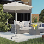 Base Outsunny for garden umbrella 25kg for Ã˜32mm, Ã˜38mm and Ã˜48mm poles, in granite and stainless steel, 45x22.5x40 cm, gray - Borgè