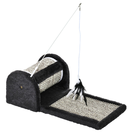 Cat Tree for cats with Scratch Pole , 44x24x16 cm, Grey - Borgè