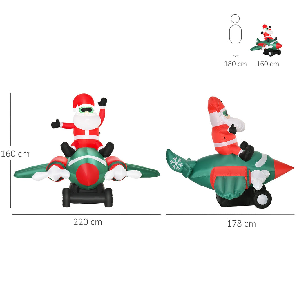 Inflatable Santa Claus with integrated LED lights - Borgè