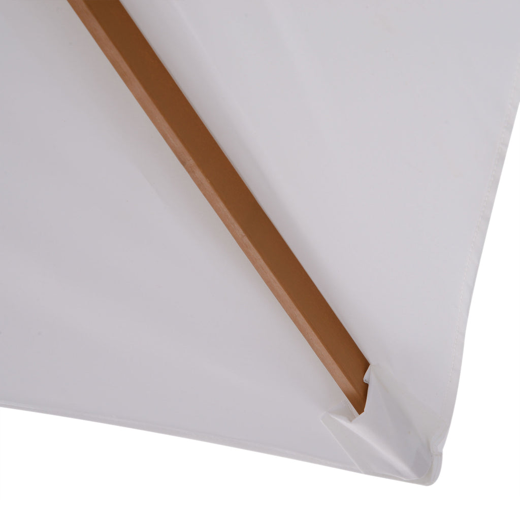 Outsunny umbrella M from garden 2x3 in lacquered wood with removable cover, white - Borgè