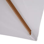 Outsunny umbrella M from garden 2x3 in lacquered wood with removable cover, white - Borgè