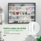 Display Wall Unit with adjustable shelves - Black White - Borgè