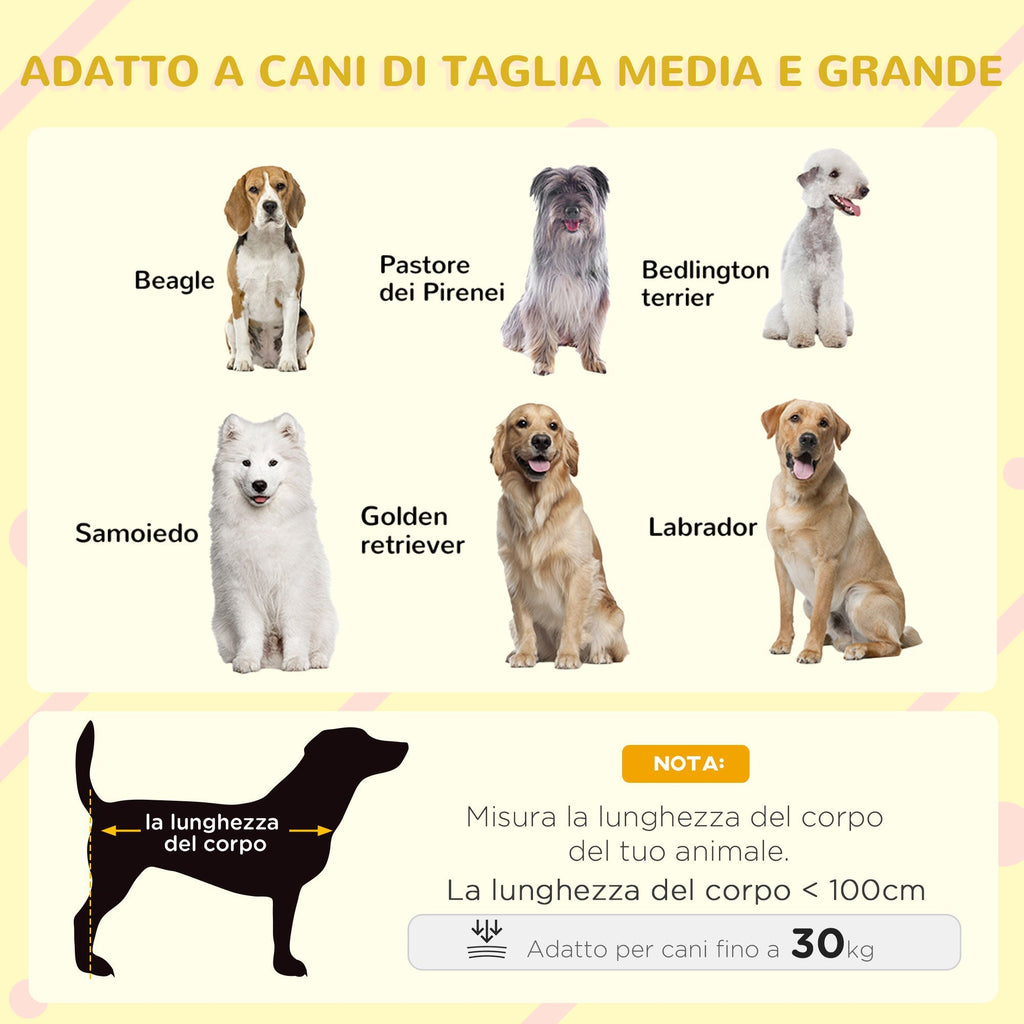PAWHUT KNEW FOR OUROD DOGS WITH CARE, WINDOW AND Waterproof roof, 124x112x105cm, Grey - Borgè