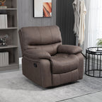 Relax armchair with manual reclination and footrests, 97x99x96cm, brown - Borgè