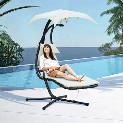 Suspended Garden Armchair with co-surveyed Roof with UV protection | Outsunny - Borgè