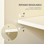 Cooking island for tools and accessories with drawers, locker and rack, 110x49.5x89.5 cm, white - Borgè