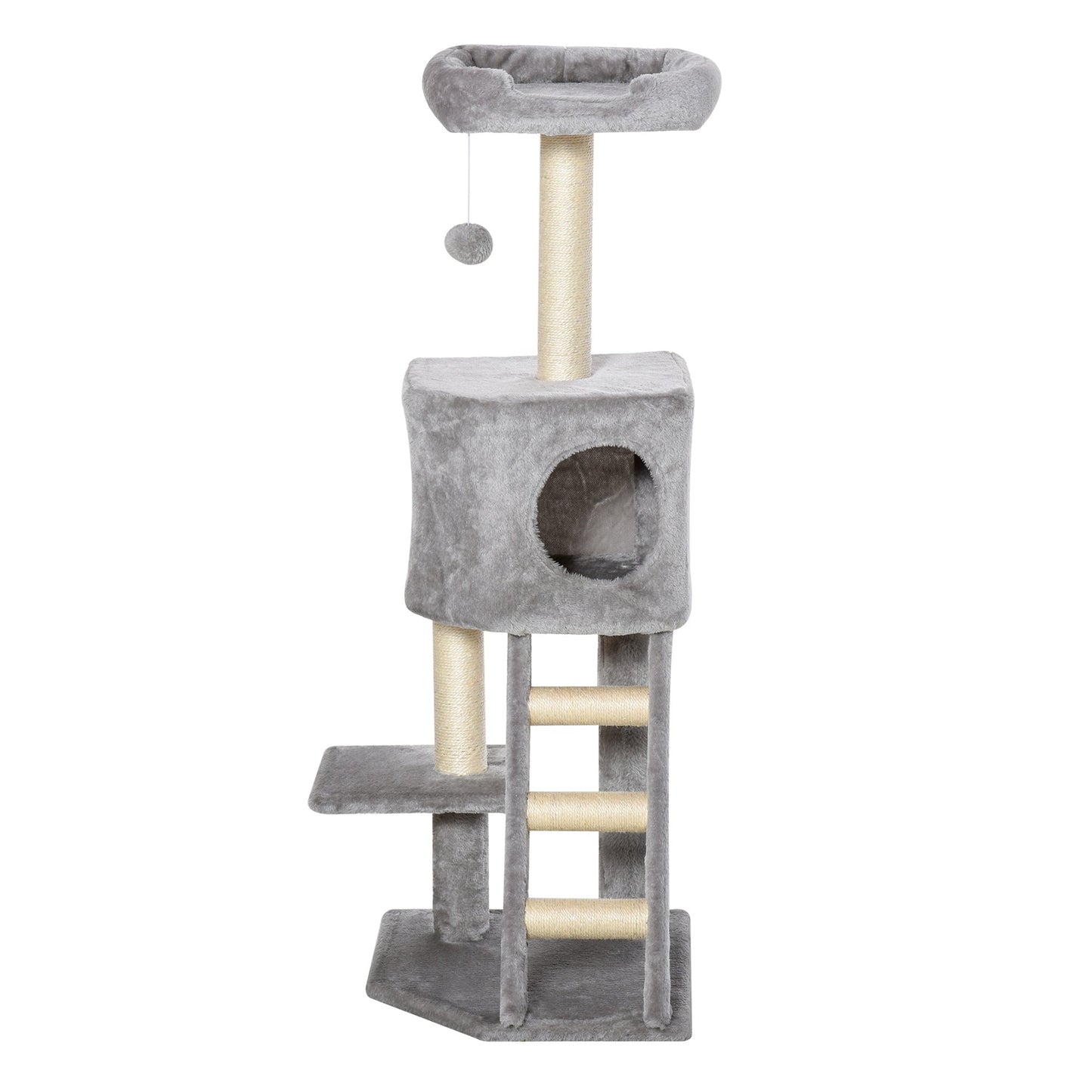 Cat Tree for cats with Scratch Pole | Light Grey - Borgè