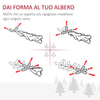 Artificial Christmas tree 120cm in PVC 130 LED lights - Green - Borgè