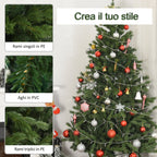 Artificial Christmas tree Gigante 210cm Realistic, Christmas decoration with 934 branches, folding and removable base - Borgè