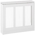 cover -levy with modern and elegant slab for the house, in mdf and steel, 90x18x84cm, white - Borgè