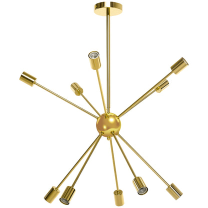 Gold Suspension Ceiling lamp with 10 lights - Borgè