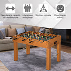Professional Table Football for Adults and Family in MDF, Billiards Table with 2 Balls, Scoreboard and 22 Players, 122x61x80.7cm - Borge' Group Limited