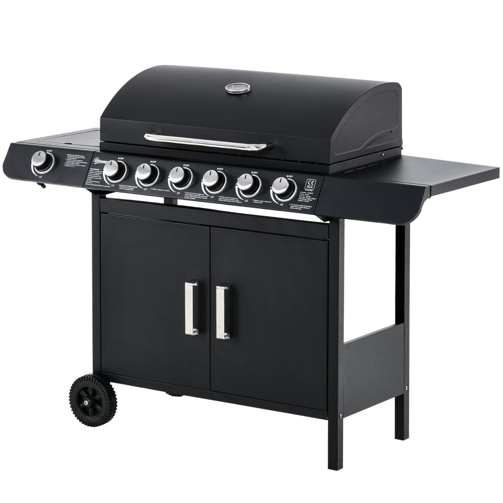 Black Gas Barbecue 20kw Burners and Side Stove - Borge' Group Limited