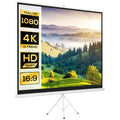 Homcom 120 "4: 3 format projector in network, plastic and metal fabric with tripods, 244x183 cm, white - Borgè