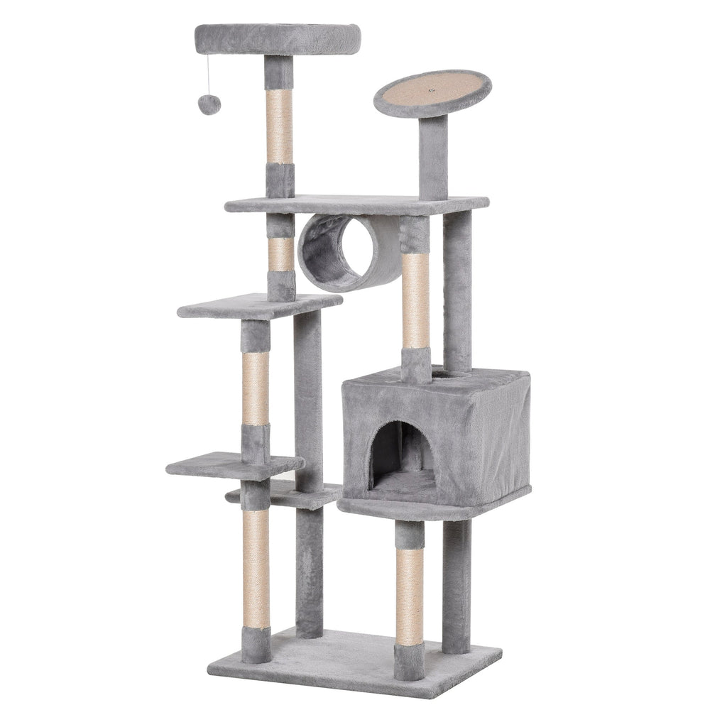 Cat Tree for cats with Scratch Pole 4.5kg Grey - Borge' Group Limited