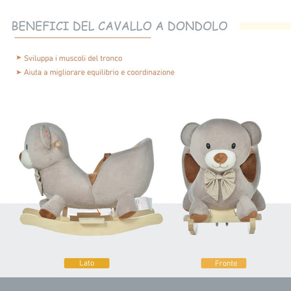 Homcom Orso for children's shaped swing 18-36 months - gray - Borgè