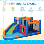 Inflatable Castle for Children 3-8 Years with Slide, Trampoline and Pool, 380x340x170cm - Borge' Group Limited