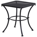 Square Steel Garden Table with Perforated Top, 45x45x50 cm, Black - Borge' Group Limited