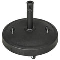 Outsunny base for 23.5kg umbrella with 2 crank and wheels, resin and steel, Ã˜53x41 cm, black - Borgè