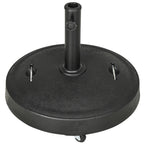 Outsunny base for 23.5kg umbrella with 2 crank and wheels, resin and steel, Ã˜53x41 cm, black - Borgè