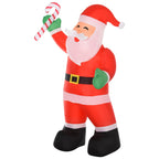 Santa Claus Inflatable sugar stick 2 LED lights Waterproof IP44 - Borgè