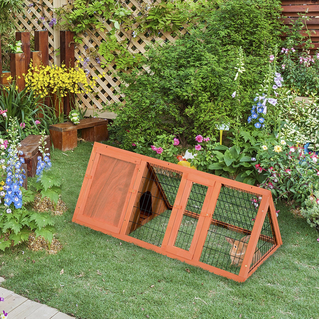 Rabbit and Pet Cage, Fir Wood Rabbit Hutch 118 x 50 x 45 cm - Borge' Group Limited