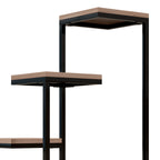 Outsunny shelf for 4 -level plants in steel and wood, 40x40x75.5 cm, brown and black - Borgè